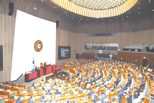 국회 본회의가 열리고 있는 모습(사진 : 국회 미디어자료관 제공)