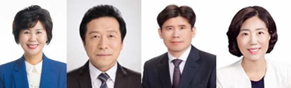 (좌측부터)김희숙 의원, 박성희 의원, 이영재 의원, 김정열 의원
