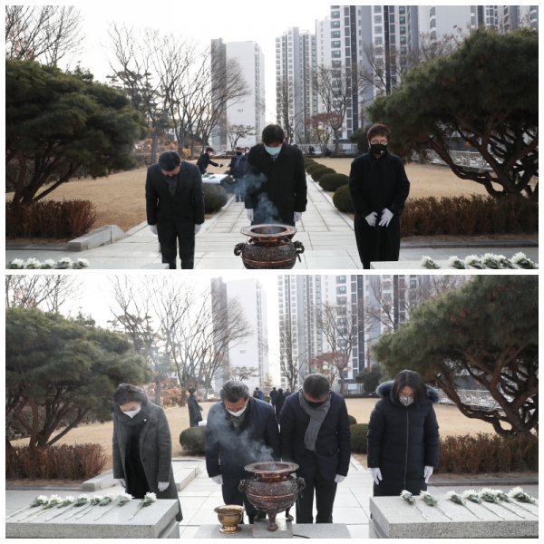 구리시의회(의장 김형수) 의원들은 지난 4일 1, 2차로 나눠 인창중앙공원 내 현충탑을 찾아 참배하는 시간을 가졌다.