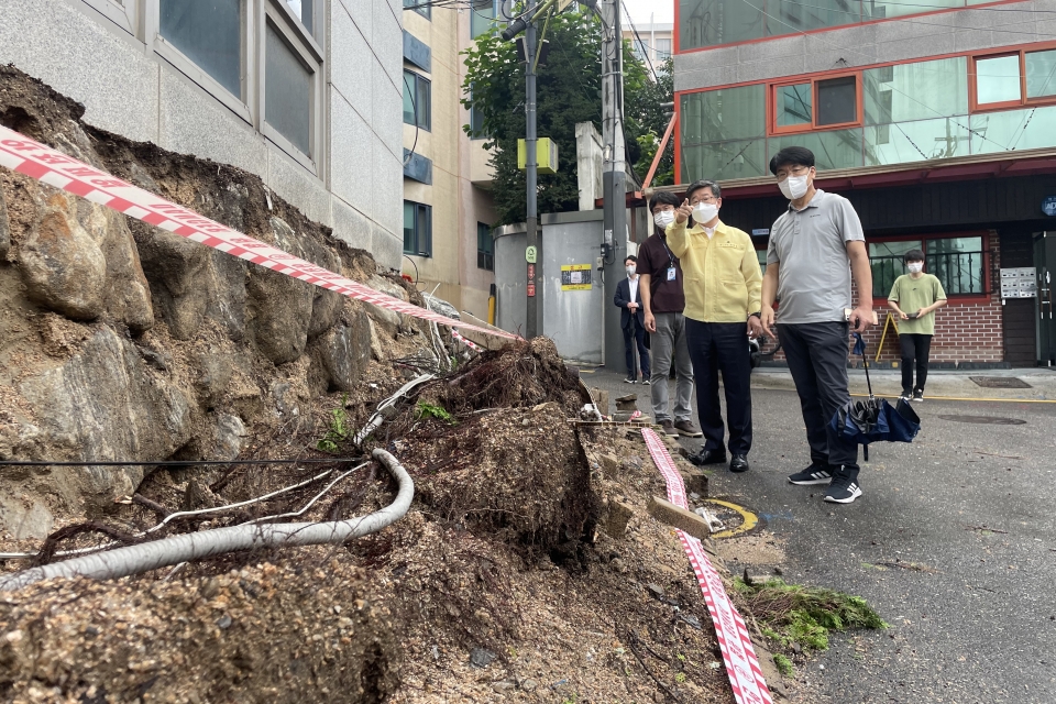 김길성 중구청장, 폭우 피해 지역 현장 점검