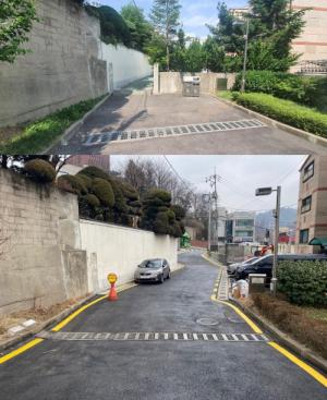종로구, 홍지동 36번지 일대 도로 개설 완료